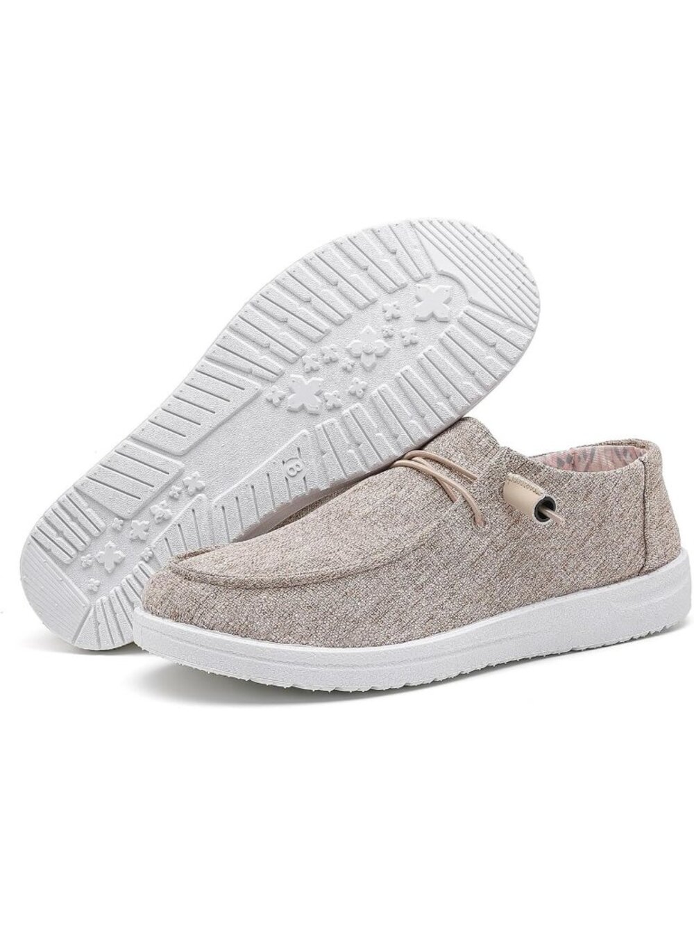 🆕Women's Khaki Loafers Casual Slip-On Canvas Shoes Breathable Lightweight